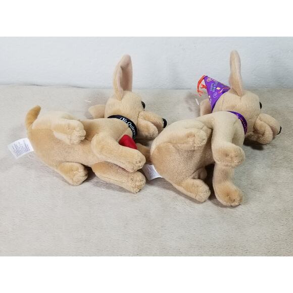 Taco Bell Chihuahua New Year 2000 Merchandise 6" Stuffed Animal Plush x2 Vtg - Picture 9 of 12